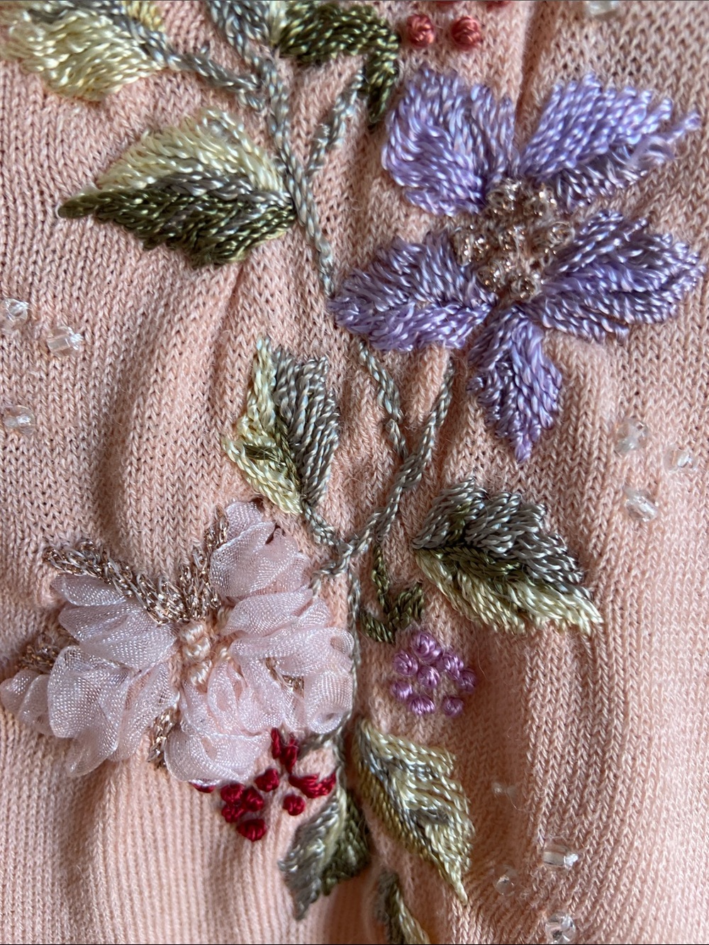 Tiara International Vintage Floral Embroidered Beaded Cardigan
Sweater LG - Picture 5 of 12
